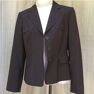 Tahari Brown Tailored Blazer